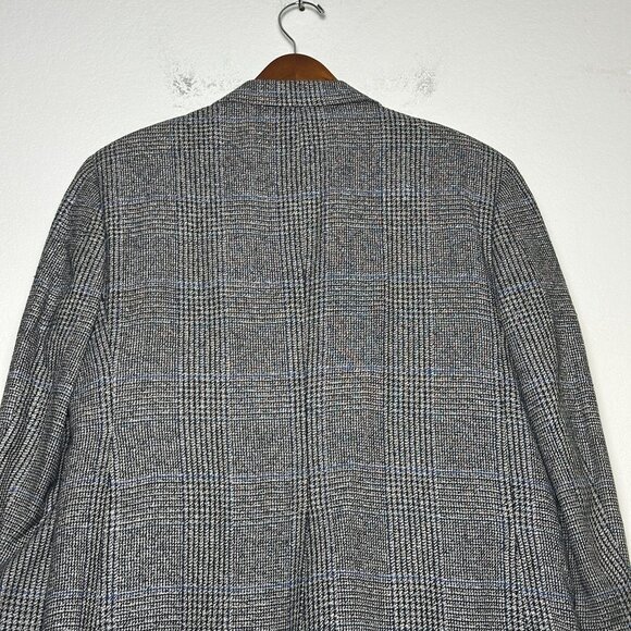 VTG Bill Blass Sport Coat Jacket Casual Men 40R Glen Check Pattern Wool 90s Prep - Picture 14 of 15